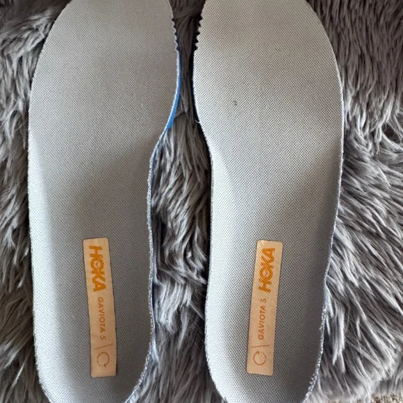 Hoka One One Sky Blue and Tangerine Athletic Shoes - Picture 9 of 9